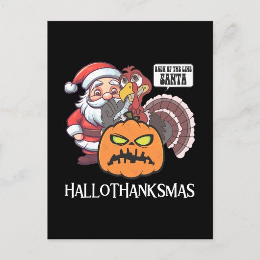 Gelukkig Hallothaanksgiftmas Briefkaart (Voorkant)