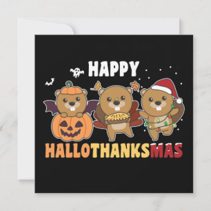 Gelukkig Hallothanksmas Beverse Kerstmis Beverse U Kaart