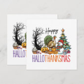 Gelukkig Hallothanksmas ClipArt (Voorkant / Achterkant)