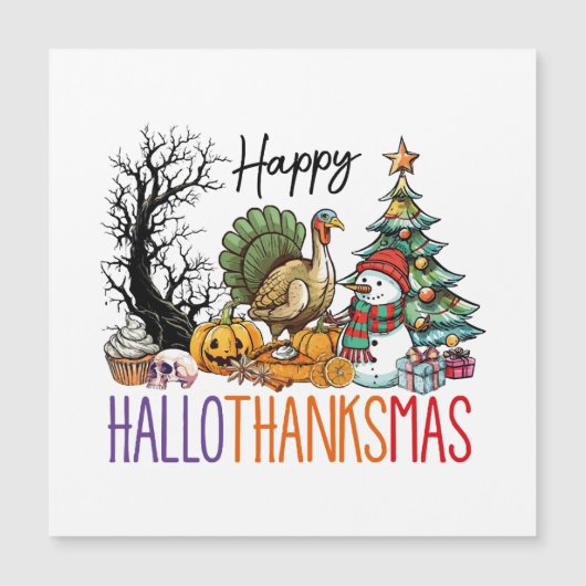 Gelukkig Hallothanksmas Clipart (Voorkant)