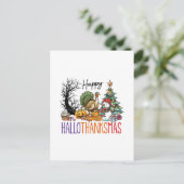 Gelukkig Hallothanksmas Clipart Briefkaart (Staand voorkant)