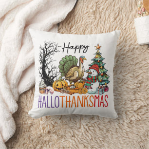 Gelukkig Hallothanksmas Clipart Kussen