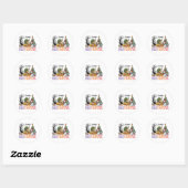 Gelukkig Hallothanksmas Clipart Ronde Sticker (Vel)