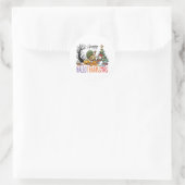 Gelukkig Hallothanksmas Clipart Ronde Sticker (Tas)
