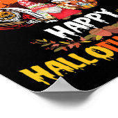Gelukkig Hallothanksmas Grappige Halloween Thanksg Poster (Hoek)