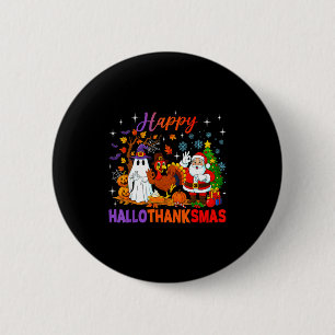 Gelukkig Hallothanksmas Halloween Thanksgiving 67  Ronde Button 5,7 Cm