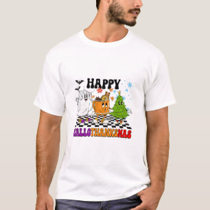 Gelukkig Hallothanksmas Halloween Thanksgiving Ker T-shirt