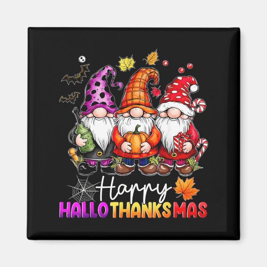 Gelukkig Hallothanksmas Kabouter Liefhebber Hallow Magneet (Voorkant)