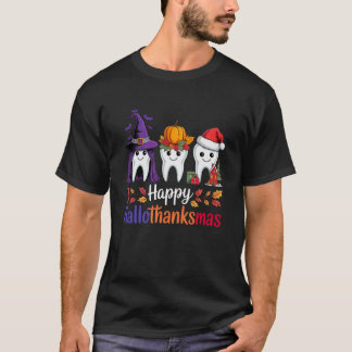 Gelukkig Hallothanksmas Lief Tandheelkundig Hallow T-shirt