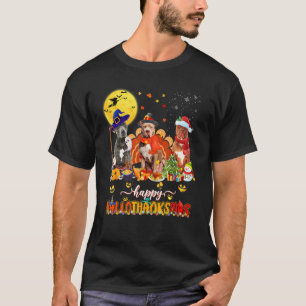 Gelukkig Hallothanksmas Muts voor Cute Pitbull Tov T-shirt