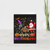 Gelukkig Hallothanksmas skelet pompoen kalkoen Ker Kaart (Voorkant)