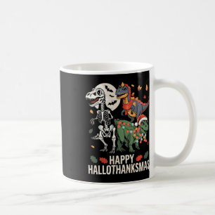 Gelukkig Hallothanksmas T Rex Halloween Thanksgivi Koffiemok