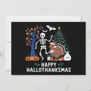 Gelukkig Hallothanksmas Vakantie Seizoen Cadeau He Feestdagenkaart