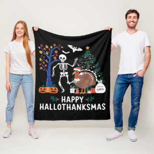 Gelukkig Hallothanksmas Vakantie Seizoen Cadeau He Fleece Deken