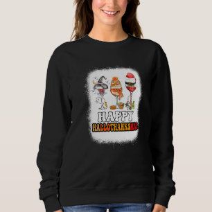 Gelukkig Hallothanksmas Wijnglazen Heks Santa Hoed Trui