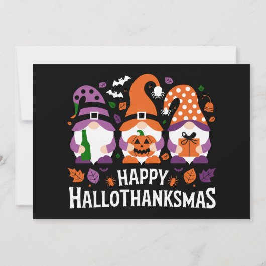 Gelukkig Hallothanksmis Kabouter Liefhebber Pretti Feestdagenkaart (Voorkant)