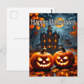 Gelukkig Halloween angstaanjagend spookhuis Briefkaart (Voorkant / Achterkant)