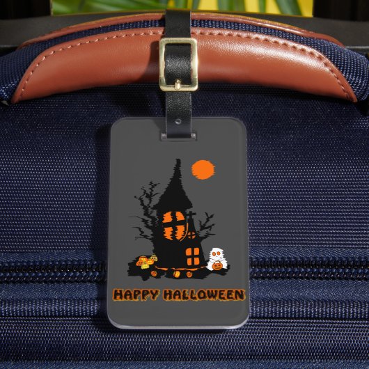 Gelukkig Halloween Bagage Label (Voorkant Insitu 2)