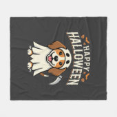 Gelukkig Halloween Beagle Hond Design_1 Fleece Deken (Voorkant (Horizontaal))