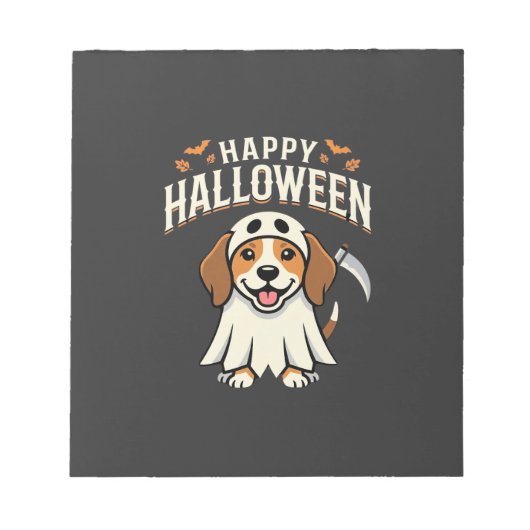 Gelukkig Halloween Beagle Hond Design_1 Notitieblok (Voorkant)