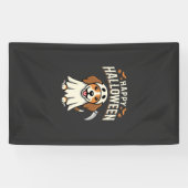Gelukkig Halloween Beagle Hond Design_1 Spandoek (Horizontaal)