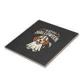 Gelukkig Halloween Beagle Hond Design_1 Tegeltje (Zijkant)