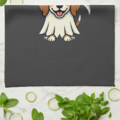 Gelukkig Halloween Beagle Hond Design_1 Theedoek (Gevouwen)