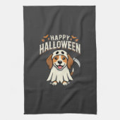 Gelukkig Halloween Beagle Hond Design_1 Theedoek (Verticaal)
