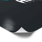 Gelukkig Halloween Blauw en Zwart Haunted House Perfect Poster (Hoek)