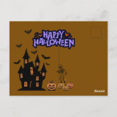 Gelukkig Halloween bruin Briefkaart (Achterkant)
