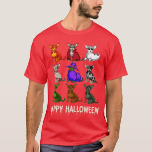 Gelukkig Halloween Chihuahua Hond Heks Mummie Hall T-shirt