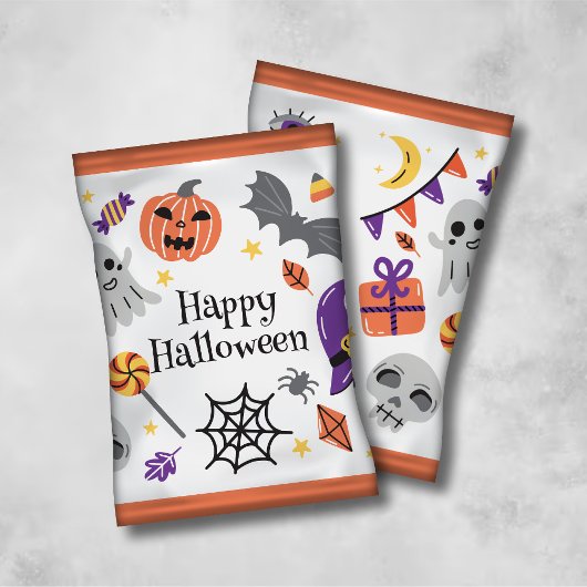 Gelukkig Halloween Chipzak Verpakking/Suikerzakjes Flyer