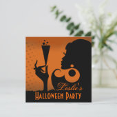 Gelukkig Halloween Cocktail Feestje Kaart (Staand voorkant)