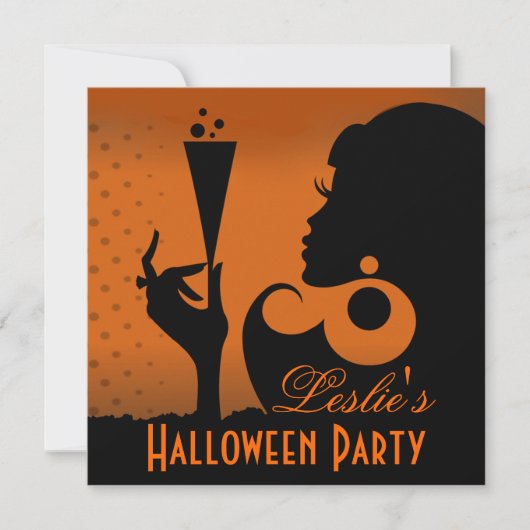 Gelukkig Halloween Cocktail Feestje Kaart (Voorkant)