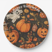 Gelukkig Halloween Collectie Papieren Bordje (Voorkant)
