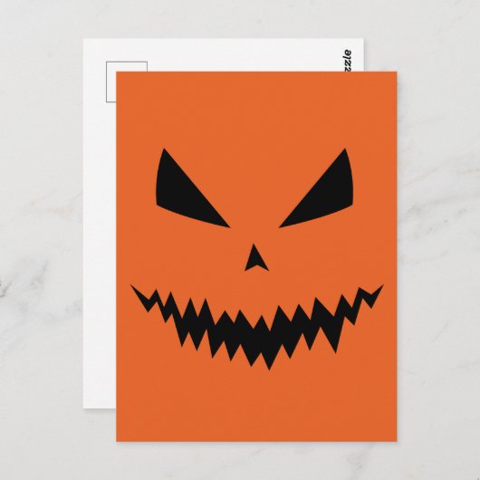 Gelukkig Halloween Cool enge Jack O'Lantern pompoe Briefkaart (Voorkant / Achterkant)