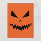 Gelukkig Halloween Cool enge Jack O'Lantern pompoe Briefkaart (Voorkant)