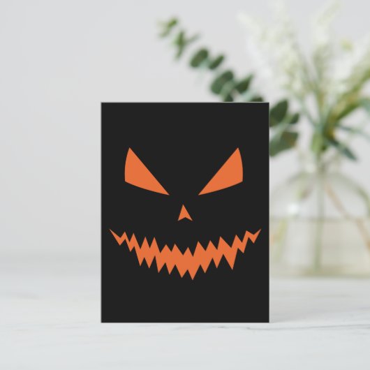Gelukkig Halloween Cool enge Jack O'Lantern pompoe Briefkaart (Staand voorkant)