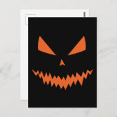 Gelukkig Halloween Cool enge Jack O'Lantern pompoe Briefkaart (Voorkant / Achterkant)