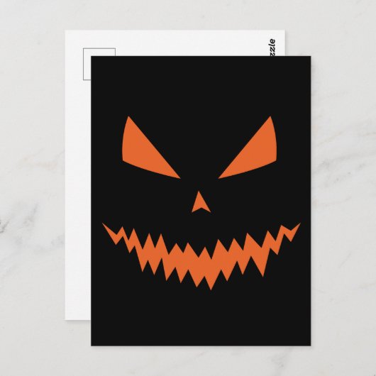Gelukkig Halloween Cool enge Jack O'Lantern pompoe Briefkaart (Voorkant / Achterkant)