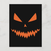 Gelukkig Halloween Cool enge Jack O'Lantern pompoe Briefkaart (Voorkant)