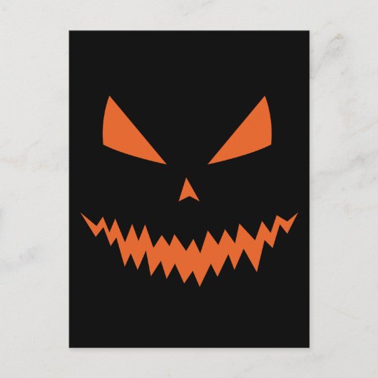 Gelukkig Halloween Cool enge Jack O'Lantern pompoe Briefkaart (Voorkant)