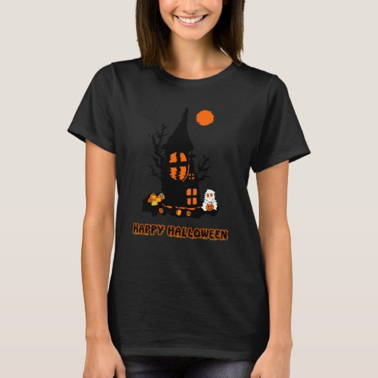 Gelukkig Halloween Dames T-Shirt (Voorkant)