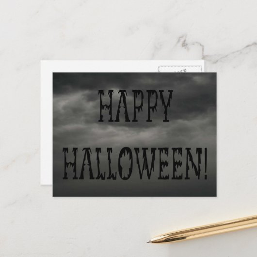 Gelukkig Halloween Deadworld-tekst Briefkaart (Voorkant / Achterkant in situ)