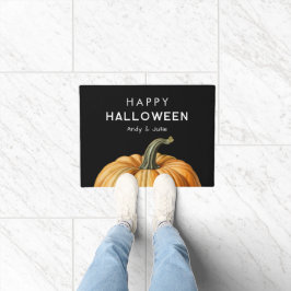 Gelukkig Halloween deurmat met grote pompoen