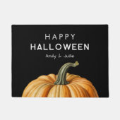 Gelukkig Halloween deurmat met grote pompoen (Voorkant)