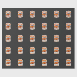 Gelukkig Halloween Eet Drink Wees eng Pompoen Kete Cadeaupapier