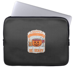 Gelukkig Halloween Eet Drink Wees Eng Pompoen Kete Laptop Sleeve