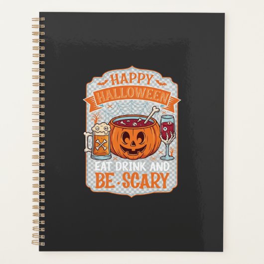 Gelukkig Halloween Eet Drink Wees eng Pompoen Kete Planner (Voorkant)