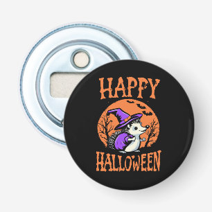 Gelukkig Halloween Egeltje Heks Button Flesopener